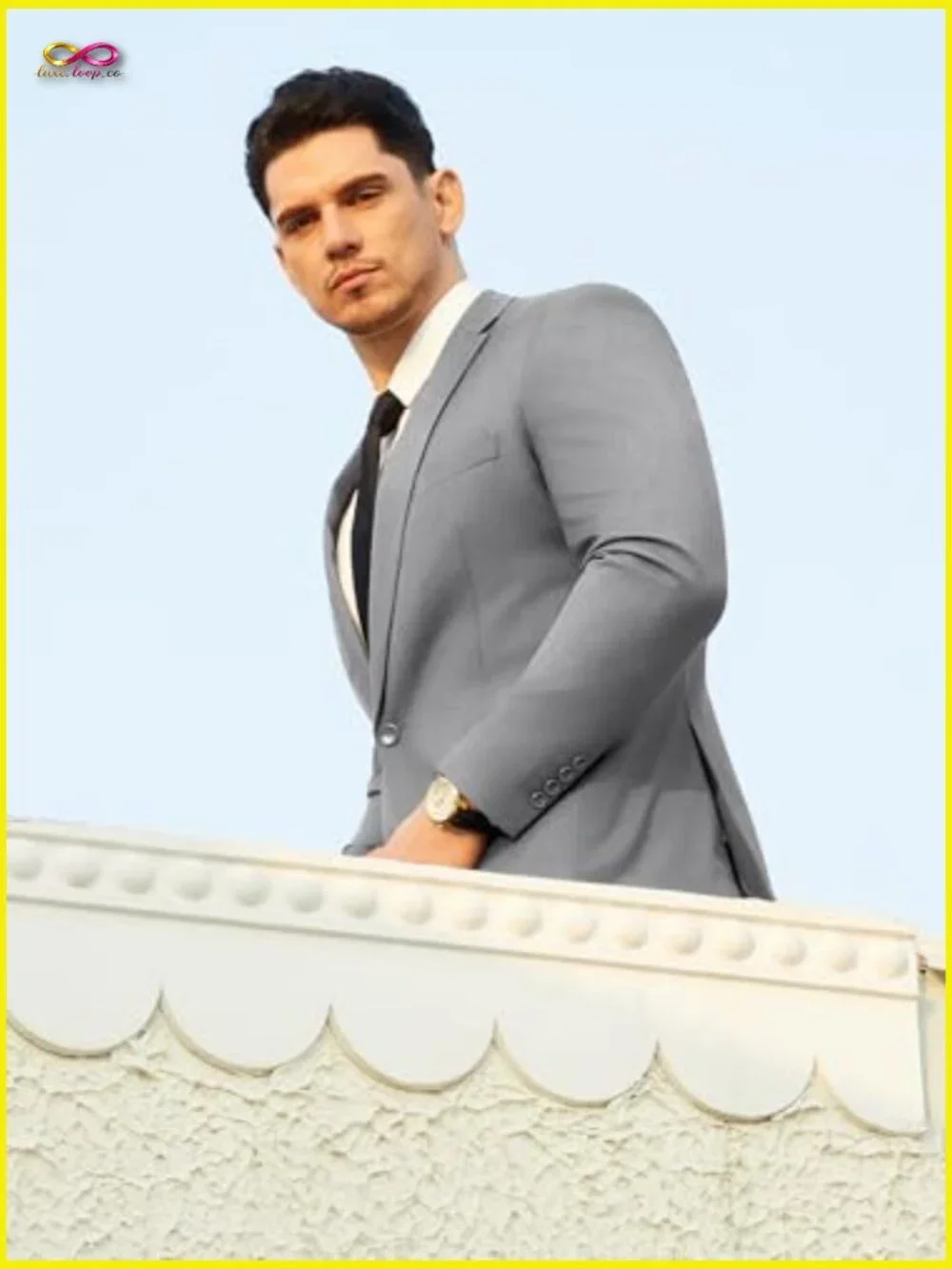 Slim Fit One Button Suit Set Elegant Classic Wedding Prom Business Blazer Pants